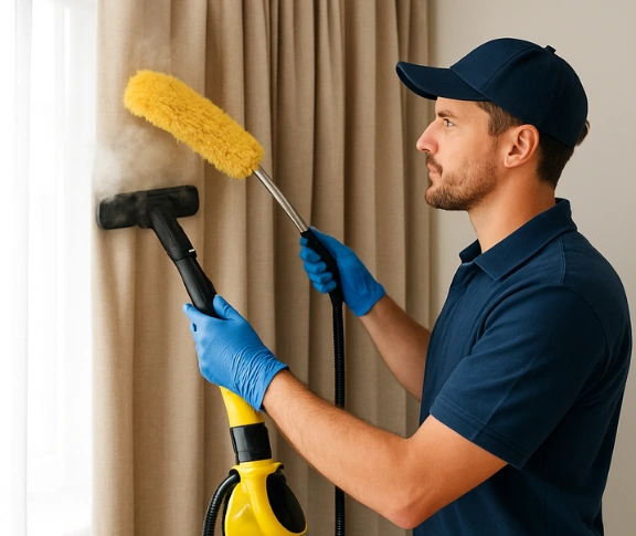 Trusted blind cleaning technician Matty Curtain Cleaning north-lakes QLD